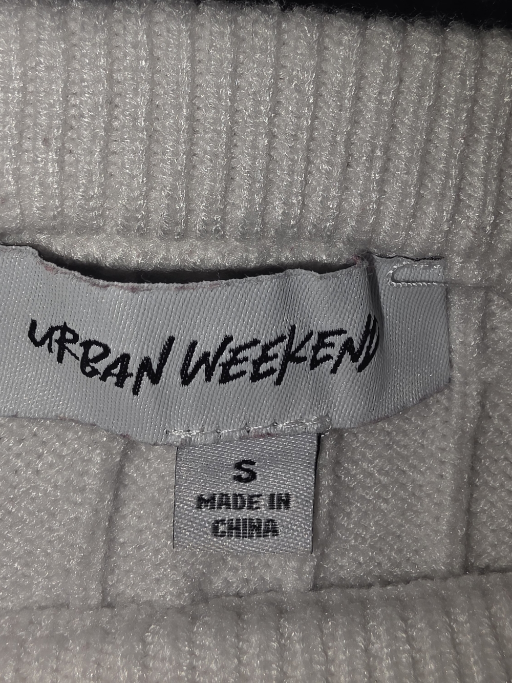 Cable-Knit Crewneck Sweater with "Just a girl" Script - Cream - Picture 2 of 3